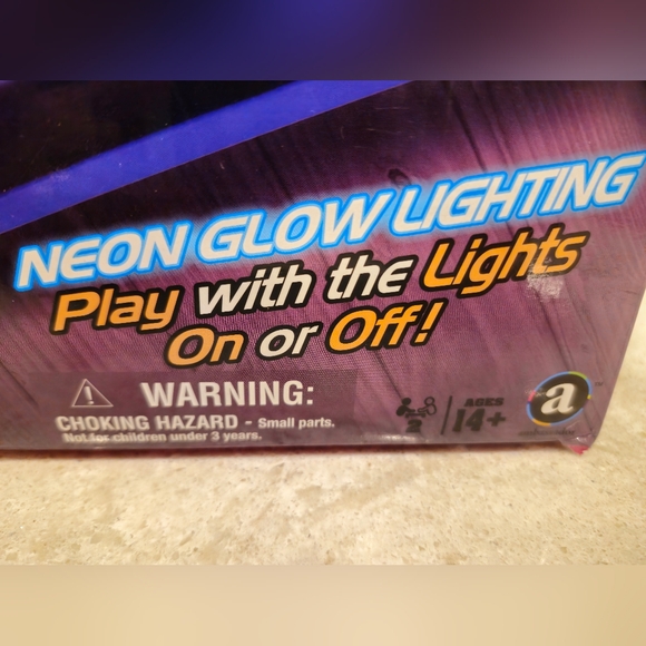 Electronic Arcade Air Hockey LED Neon Glow Light Game Ages 14+ Up - Picture 4 of 7